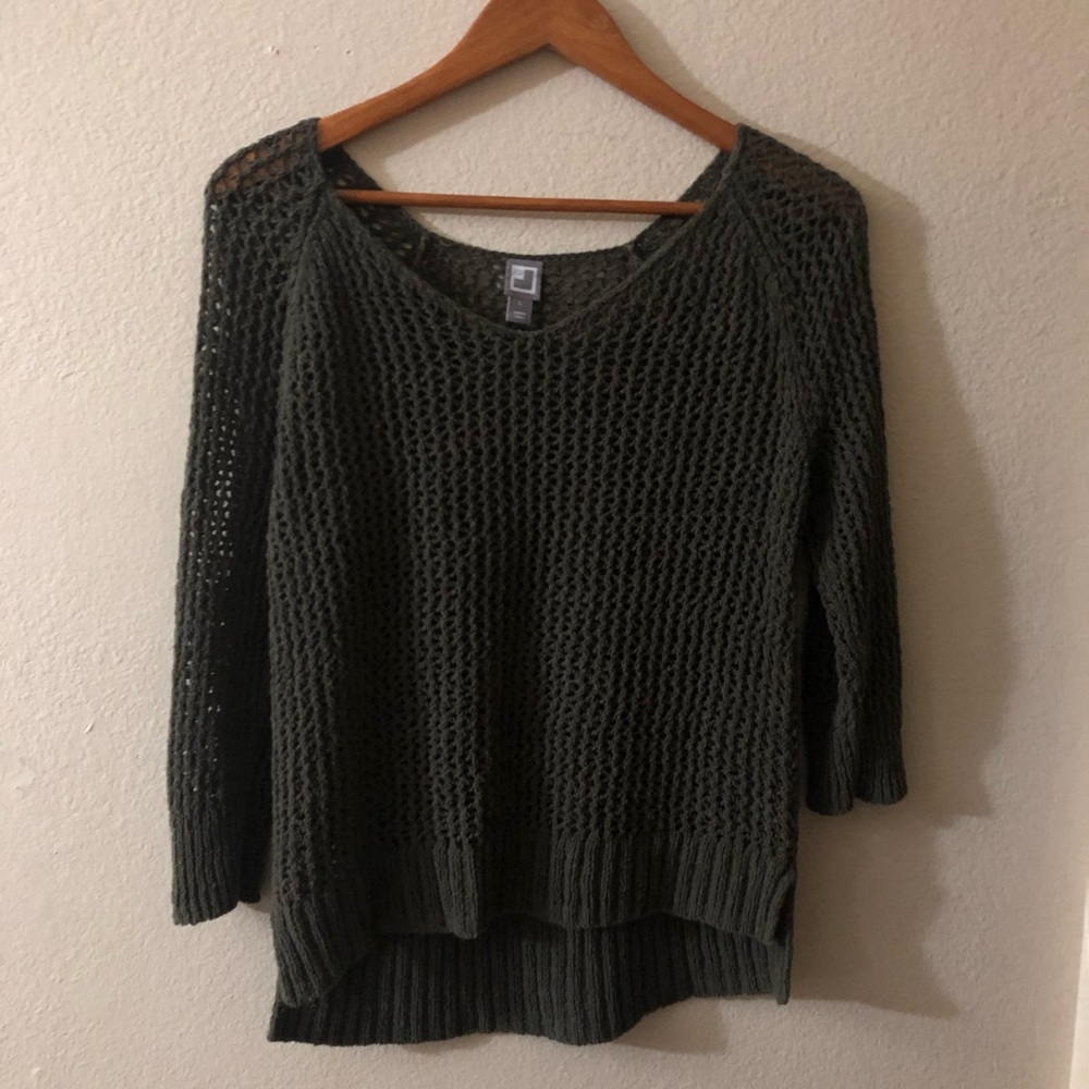 JCP- dark green Knitted Crochet Top
